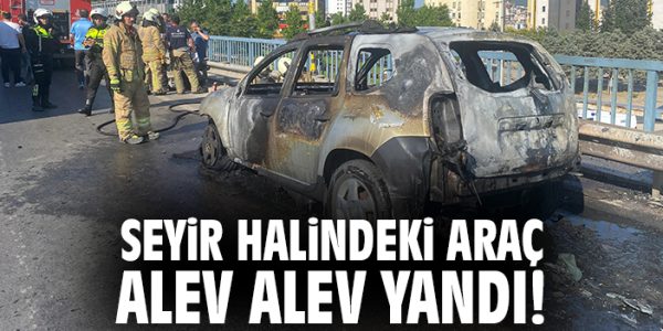 Ataşehir’de Cip Alev Alev Yandı, Can Kaybı Yok!