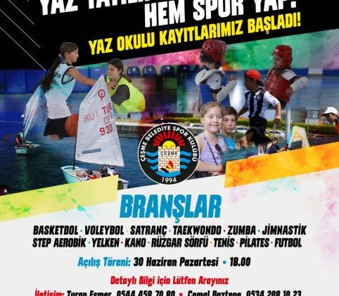 Çeşme Belediye Spor Kulübü Yaz Spor Okulu başvuruları başladı