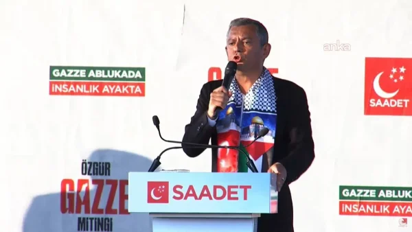 Özgür Özel’den Gazze mitinginde mesaj