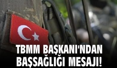 TBMM Başkanı’ndan Şehitler İçin Taziye Mesajı