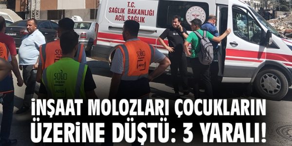 İnşaatta düşen moloz 9 yaşındaki çocuğu yaraladı!