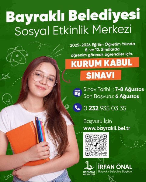 Bayraklı Belediyesi eğitim kurumu için sınav yapacak