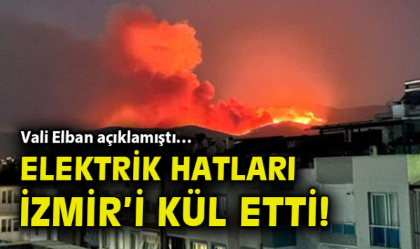 İzmir’deki Yangınların Nedeni: Elektrik Hatları!