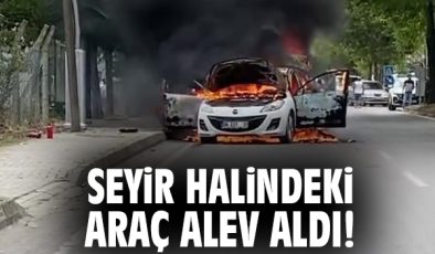 Alevler İçinde Kalan Araçta Patlama!