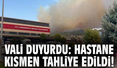 Çanakkale’de Orman Yangını, Hastane Tahliye Edildi!