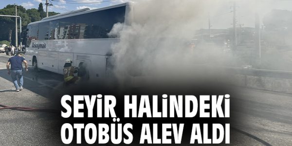 İzmir-Ankara Yolunda Yangın! Otobüs Tahliye Edildi