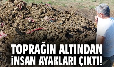 Mezarlıkta Tıbbi Atık Skandalı! İnsan Ayakları Bulundu