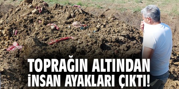 Mezarlıkta Tıbbi Atık Skandalı! İnsan Ayakları Bulundu