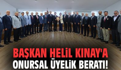 Başkan Kınay’a TEMAD Onursal Üyelik Beratı!
