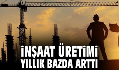 İnşaat Üretimi Yıllık %24,1 Arttı!