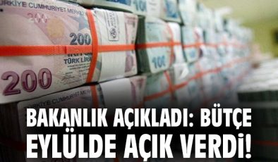 Eylül Ayı Bütçesi: Açık 309,6 Milyar TL!