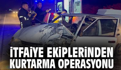 Edirne’de Kaza: Araçta Sıkışan İki Kişi Kurtarıldı