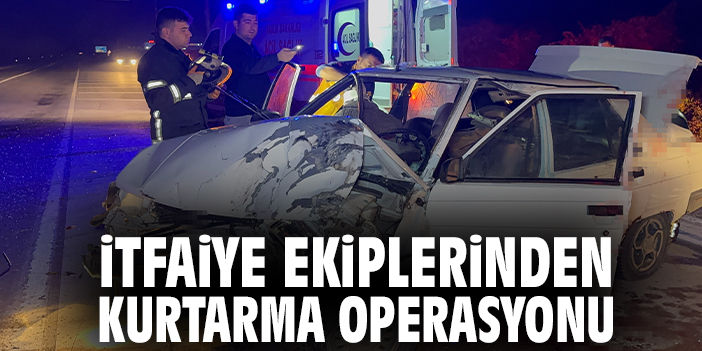 Edirne’de Kaza: Araçta Sıkışan İki Kişi Kurtarıldı