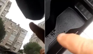 İzmir’de Sıfır Araç Yağmurda Su Aldı!