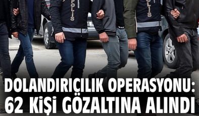 Siber Dolandırıcılara Operasyon: 62 Gözaltı!