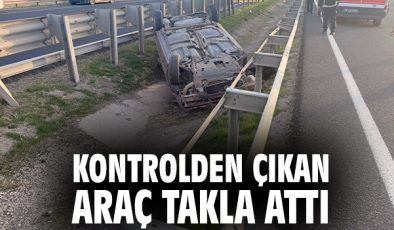 Takla Atan Araçta 3 Yaralı: kaza anı kamerada!