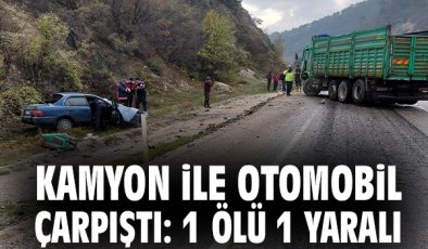 Mudurnu’da Kamyon Oto Çarpıştı: 1 Ölü, 1 Yaralı
