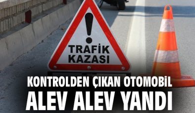 Zile’de Trafik Kazası: Genç Sürücü Yangından Kıl Payı Kurtuldu
