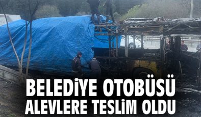 Kemerburgaz’da İETT Otobüsü Alev Alev Yandı!
