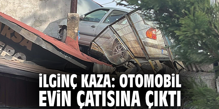 Gebze’de Araç Çatıya Çıktı, Şans Eseri Yaralanan Yok