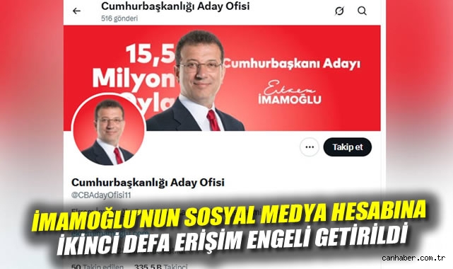 İmamoğlu’na Sosyal Medyada Sürekli Engel!