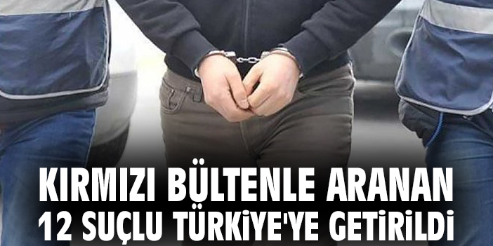 12 Suçlu Yurt Dışında Yakalandı, İade Edildi!