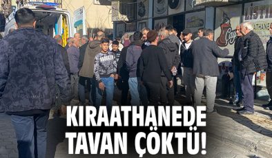 Kıraathanede Tavan Çöktü: İki Yaralı!