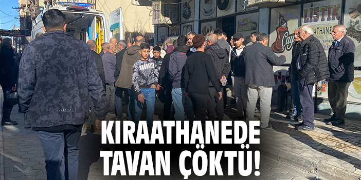 Kıraathanede Tavan Çöktü: İki Yaralı!