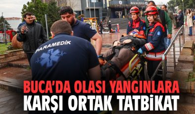 Buca’da Yangın Tatbikatı Güvenlik İçin Yapıldı!