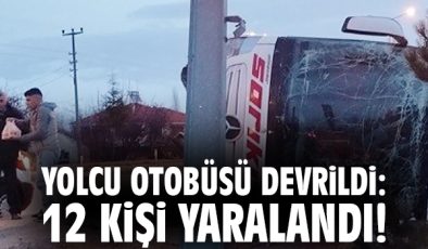 Buzlanma Faciası: Otobüs Devrildi, 12 Yaralı!