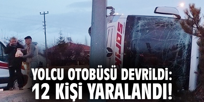 Buzlanma Faciası: Otobüs Devrildi, 12 Yaralı!