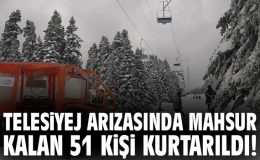 Uludağ’da Telesiyej Arızası: 51 Kişi Kurtarıldı
