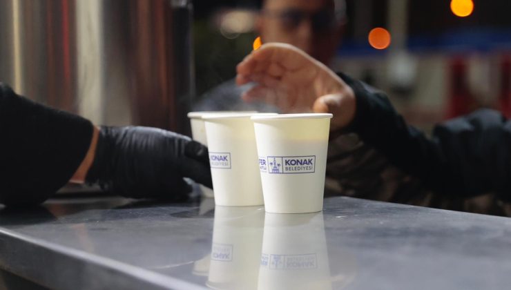 Soğuk kış sabahlarında çorba ikramı yapılıyor