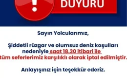 İZDENİZ’den Rüzgar Nedeniyle Sefer İptali Duyurusu