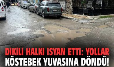 Dikili’de Yollar Çukur İçinde, Vatandaş Haykırıyor!