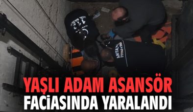 Asansör Boşluğuna Düşen Yaşlı Adam Hastaneye Kaldırıldı
